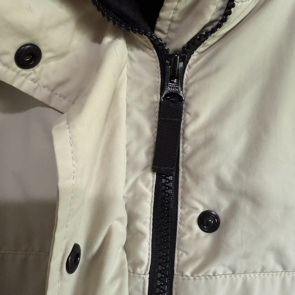 Vintage Eddie Bauer Parka Jacket Women's Size PXL Ivory Detachable Hood Full Zip - Picture 7 of 14
